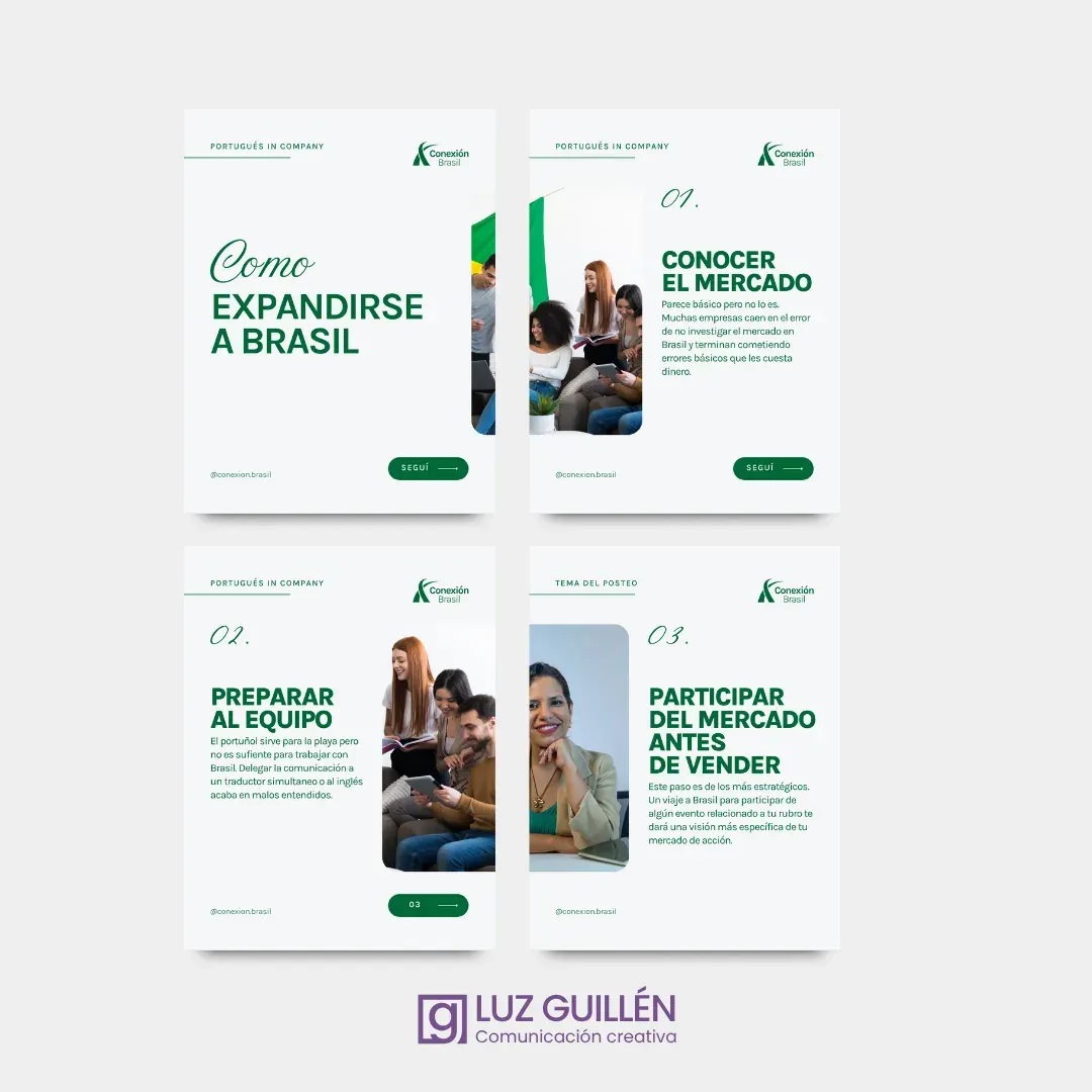 Piezas de comunicación de Conexión Brasil