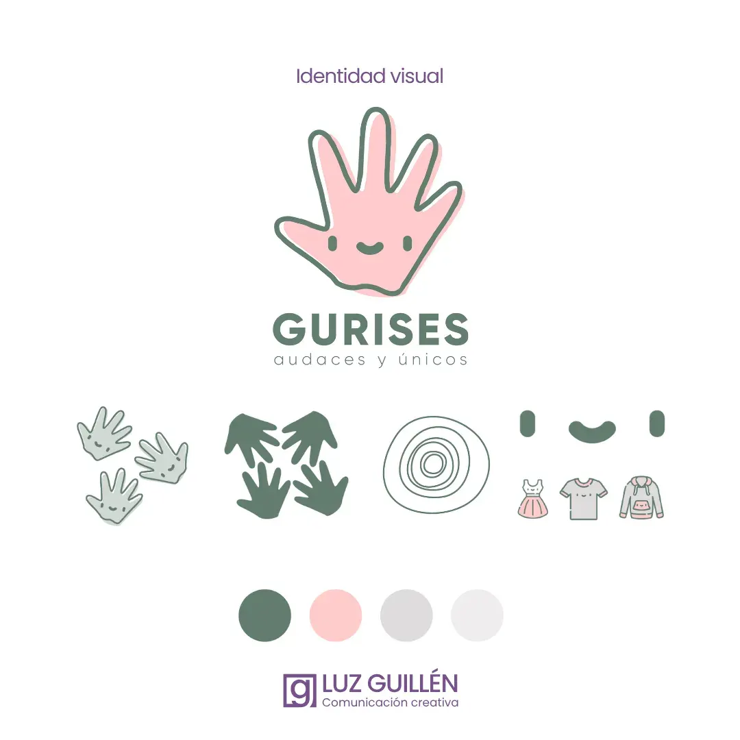 Isologotipo de Gurises con íconos y paleta de color